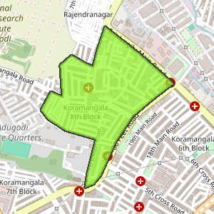 Koramangala 8th Block, Koramangala, Bengaluru - Map, Pin Code ...