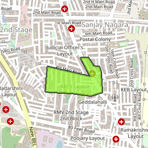 AECS Layout, Sanjayanagara, Bengaluru - Map, Pin Code, Locations ...